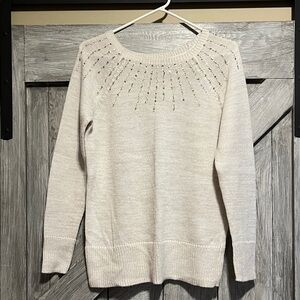 Apt. 9 Cream Crew Neck Sweater